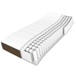 vidaXL Matelas de lit à ressorts ensachés Marron foncé 180x200x20 cm