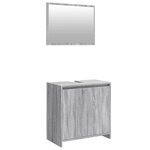 vidaXL Ensemble de meubles de salle de bain 2 Pièces Sonoma gris