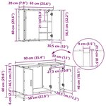vidaXL Ensemble de mobilier de salle de bain 4 Pièces Bois ancien