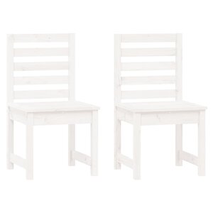 vidaXL Chaises de jardin lot de 2 blanc 50x48x91 5 cm bois massif pin