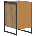 vidaXL Table de chevet Chêne artisan 39 5 x 30 x 50 cm