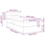 vidaXL Lit avec rangement et LED avec matelas Noir 90 x 190 cm Velours