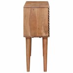 vidaXL Table d'appoint faite main Marron Teck 100 x 30 x 75 cm