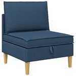 vidaXL Canapé modulaire avec rangement 4 Pièces Bleu Tissu