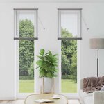vidaXL Store de Fenêtre avec des rideaux Autre Argenté 60 x 220 cm Aluminium
