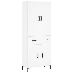 vidaXL Buffet haut Blanc 69 5x34x180 cm Bois d'ingénierie