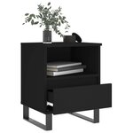 vidaXL Tables de chevet 2 Pièces noir 40x35x50 cm bois d’ingénierie
