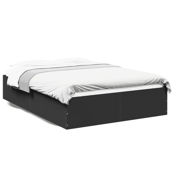 vidaXL Cadre de lit sans matelas noir 120x190 cm