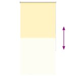 vidaXL Store enrouleur occultant jaune largeur du tissu 75 7 cm
