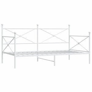 vidaXL Lit de jour sans matelas blanc 100x190 cm acier