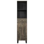 vidaXL Armoire de salle de bain noir 38x33x160 cm bois massif manguier