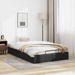 vidaXL Cadre de lit ottoman sans matelas noir 120x190 cm similicuir