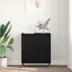 vidaXL Buffet Chêne noir 60 x 35 x 70 cm Bois d'ingénierie