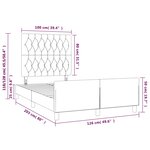 vidaXL Cadre de lit sans matelas taupe 120x200 cm tissu