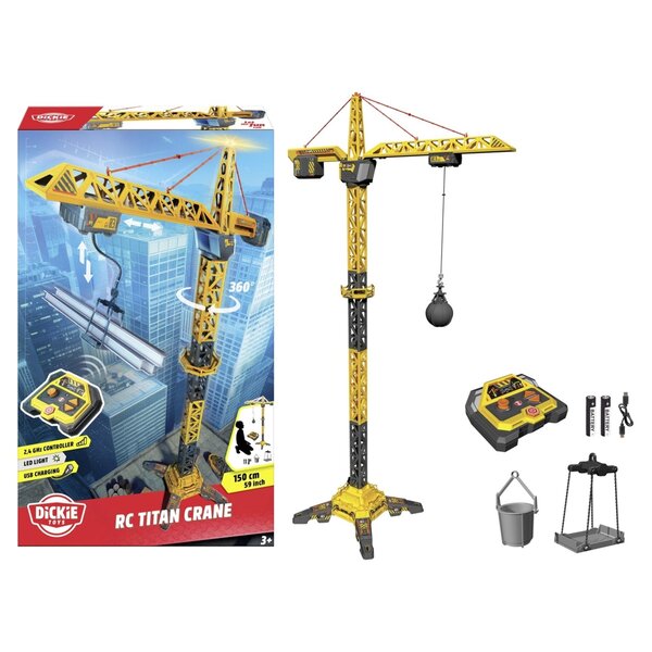 Dickie 203729023 - Grue radio commandée 150 cm