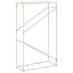 vidaXL Portant de bois chauffage blanc 60x25x100 cm