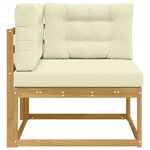 vidaXL Canapé d'angle extérieur Polyester Blanc