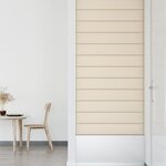 vidaXL Panneaux muraux 12 Pièces Crème 90x15 cm Velours 1 62 m²