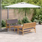 vidaXL Ensemble de canapé de jardin 3 Pièces Marron 75 x 45 x 38cm