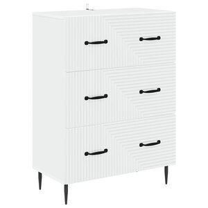 vidaXL Armoire à tiroirs Blanc 66 x 34 5 x 89 5 cm Bois d'ingénierie