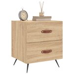 vidaXL Tables de chevet 2 Pièces chêne sonoma 40x35x47 5 cm