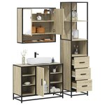 vidaXL Ensemble de meubles de salle de bain 3 Pièces chêne sonoma