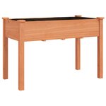 vidaXL Jardinière sur roues avec doublure brun 118x59x80 cm bois sapin