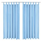 vidaXL Rideau occultant avec boucles 2 Pièces 140 x 225 cm Turquoise