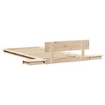 vidaXL Cadre de Lit au Sol avec Tables de Chevet 100x200cm Bois Massif