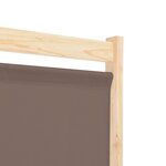 vidaXL Cloison de séparation 3 panneaux Marron 120x170x4 cm Tissu