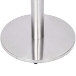 vidaXL Pied de table de bistro Argenté Ø45x107 cm Acier inoxydable