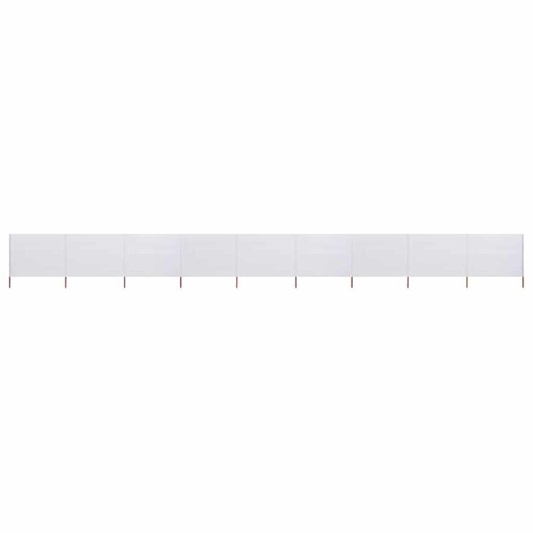 vidaXL Paravent 9 panneaux Tissu 1200 x 80 cm Blanc sable