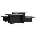 vidaXL Tables basses 2 Pièces noir brillant bois d'ingénierie