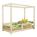 Lit cabane enfant BUNKY 90 x 160 verni