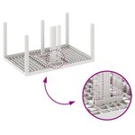 vidaXL Ensemble de salle à manger de jardin 7 pièces avec coussins en poly rotin blanc