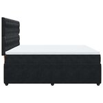 vidaXL Sommier à lattes de lit avec matelas Noir 180x200 cm Velours