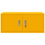 vidaXL Armoire de rangement Jaune moutarde 90 x 40 x 40 cm Acier