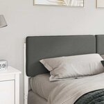 vidaXL Tête de lit capitonnée Blanc et gris clair 180 cm Pin massif