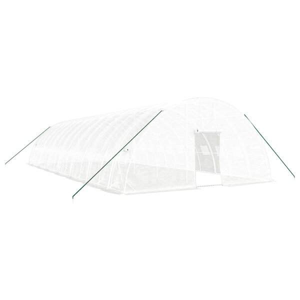 vidaXL Serre avec cadre en acier blanc 84 m² 14x6x2 85 m