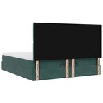 vidaXL Cadre de lit ottoman avec matelas vert foncé 200x200 cm velours