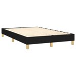vidaXL Sommier à lattes de lit matelas et LED noir 120x190 cm tissu