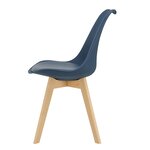 Lot de 6 chaises de salle à manger similicuir hêtre bleu 03_0006779