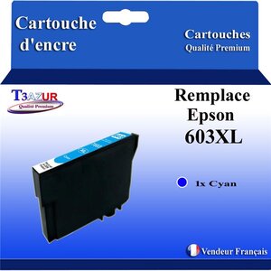 Cartouche Compatible avec Epson 603 603XL pour Epson Expression Home XP-2100  XP-2105  XP-2150  XP-2155  XP-3100  XP-3105  XP-3150  XP-3155  XP-4100  XP-4105  XP-4150  XP-4155 Cyan