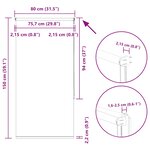 vidaXL Store enrouleur occultant blanc cassé largeur du tissu 75 7 cm