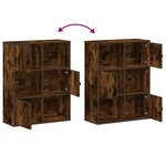 vidaXL Bibliothèque chêne fumé 60x24x76 5 cm bois d'ingénierie