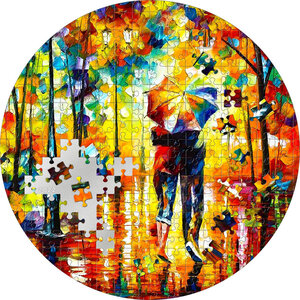 Monnaie COUPLE UNDER ONE UMBRELLA Leonid Afremov Micropuzzle Treasures 3 Oz Argent 20$ Palau 2022