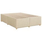 vidaXL Sommier à lattes de lit avec matelas Crème 140x200 cm Tissu