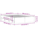 vidaXL Cadre de lit avec tiroirs sans matelas noir 120x200 cm