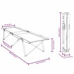 vidaXL Lit de camping pliant Motif de feuille 62 x 194 x 42 cm