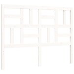 vidaXL Cadre de lit sans matelas blanc 140x190 cm bois de pin massif